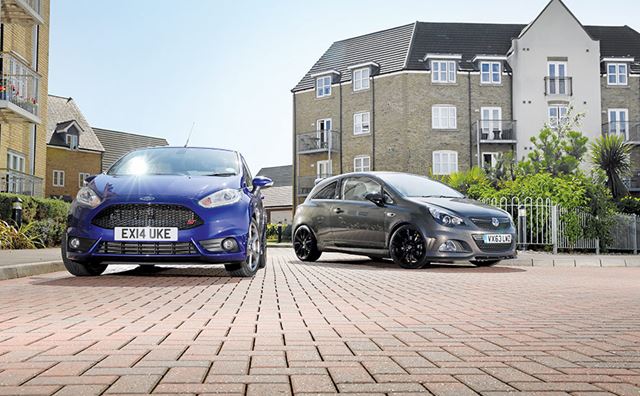 two Fiesta cars